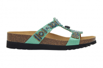 Scholl NEW BOGOTA´ WEDGE dámské zdravotní pantofle barva zelená aquamarín
