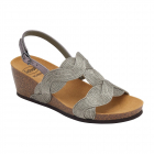 Scholl CETARA T-BAR SANDAL dámská zdravotní obuv barva cínová šedá